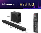 Barre de son - HISENSE - Caisson de basses sans fil - Bluetooth - 3.1 CH - Max 480 W