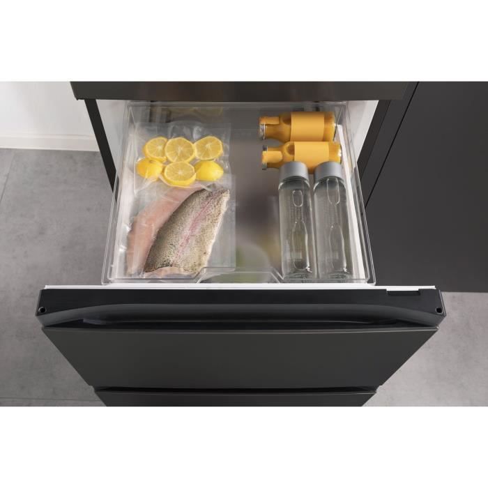 Réfrigérateur combiné - HISENSE - RM469N4AFD1 - Multi-portes classe D - 368 L - No Frost (Sans givre) - L  60 x 66,3 x H 200 cm