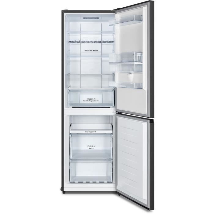 Réfrigérateur combiné - HISENSE - RB390N4WBE - 2 portes - 304 L - Classe E - 59,5 x 59 x 186 cm - Noir