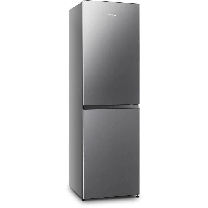 Réfrigérateur combiné - HISENSE - RB327N4ADD - classe D - 256 L - No Frost (Sans givre) - Argent - L 55 x 55,7 x H 182,4 cm