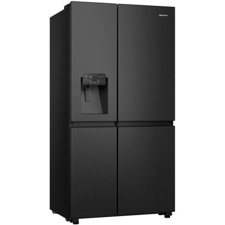 Réfrigérateur Américain - HISENSE - RS818N4TFC - 632 L - Classe C - 91 x 73 x 179 cm - Inox noir