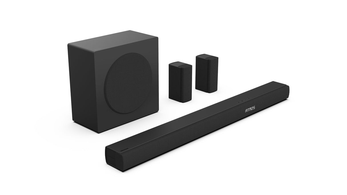 Barre de son - HISENSE - AX5100Q - 5.1.2 Canaux - Dolby Atmos & DTS:X - 340W - Caisson et enceintes arriere sans fil