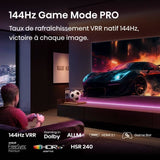 Hisense 55E7Q Pro - TV QLED 55 (139 cm) - 4K UHD 3840x2160 - 144 Hz - HDR10+ - TV connecté - 4xHDMI 2.1 - WiFi