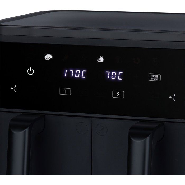 Friteuse sans huile HKoeNIG - FRY900 - Capacité 9L - Double cuve 4,5L - 8 programmes de cuisson - 2400W