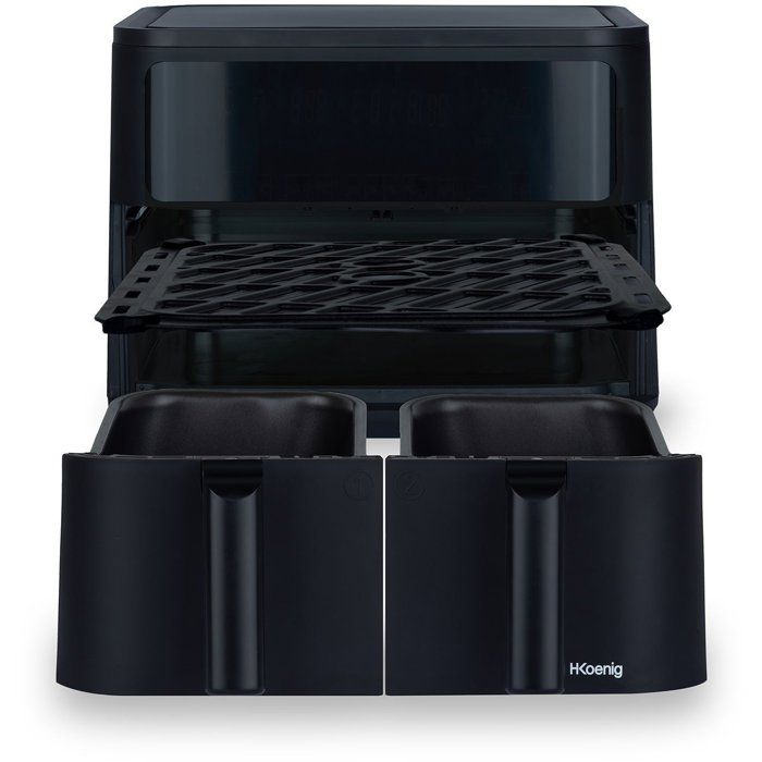 Friteuse sans huile HKoeNIG - FRY900 - Capacité 9L - Double cuve 4,5L - 8 programmes de cuisson - 2400W