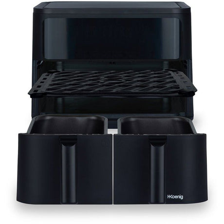 Friteuse sans huile HKoeNIG - FRY900 - Capacité 9L - Double cuve 4,5L - 8 programmes de cuisson - 2400W