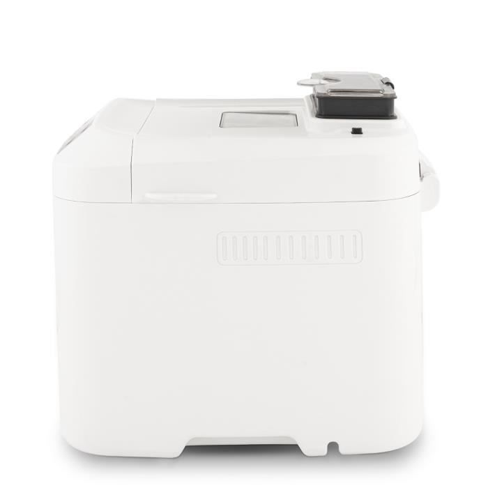 Machine a pain HKoeNIG - BAKE340 - 12 programmes - 3 niveaux de cuisson - Jusqu'a 800g de pain - 550W - Blanc