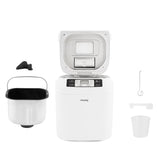 Machine a pain HKoeNIG - BAKE340 - 12 programmes - 3 niveaux de cuisson - Jusqu'a 800g de pain - 550W - Blanc