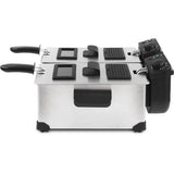 Friteuse HKoeNIG - DFX600 - Double Cuve 2x3L - Thermostats indépendants - Paniers amovibles  - Acier inoxydable - 3600W