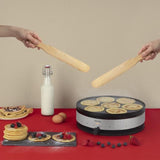 Crepiere HKoeNIG - KREP56 - Plaque réversible amovible - Surface de cuisson 33 cm - 1500W - Noir/Acier