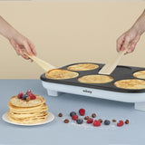 Crepiere WEASY - GOO60 - Crepes et Pancakes - 6 emplacements - Revetement anti-adhésif - Température jusqu'a 240°C - 1500W