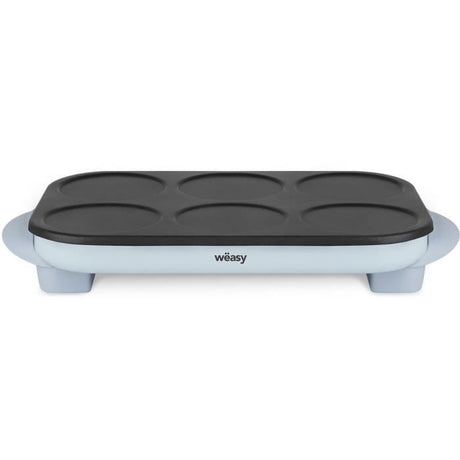 Crepiere WEASY - GOO60 - Crepes et Pancakes - 6 emplacements - Revetement anti-adhésif - Température jusqu'a 240°C - 1500W