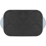 Crepiere WEASY - GOO60 - Crepes et Pancakes - 6 emplacements - Revetement anti-adhésif - Température jusqu'a 240°C - 1500W