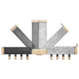 Appareil a raclette HKoeNIG - WOD360 - Jusqu'a 8 personnes - Pierre a cuire base rotative - Design bois - 1400W