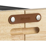 Appareil a raclette HKoeNIG - WOD360 - Jusqu'a 8 personnes - Pierre a cuire base rotative - Design bois - 1400W