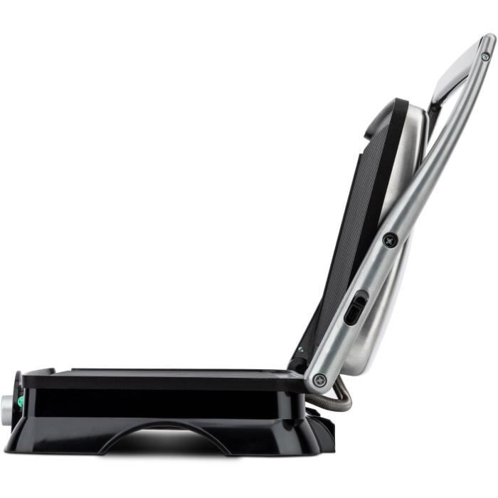 Grill électrique HKoeNIG - GR20 - Surface cuisson 29,7x23cm - Température réglable - 2000W - Inox