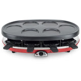 Appareil a raclette 4 en 1 HKoeNIG - RP418 - Juqu'a 8 personnes - 3 plaques interchangeables - Température réglable - 1500W