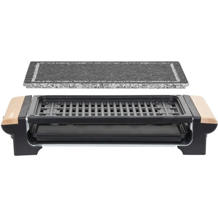 Grill électrique 2 en 1 et Pierre a cuire - 8 personnes - H.KoeNIG RP320 - 1300 W