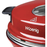 Four a pizza HKoeNIG - NAPL350 - Plaque Cuisson 32cm - Température jusqu'a 350°C - Rouge - 1200 W