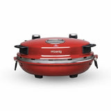 Four a pizza HKoeNIG - NAPL350 - Plaque Cuisson 32cm - Température jusqu'a 350°C - Rouge - 1200 W