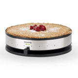 Crepiere HKoeNIG - KREP29 - Surface de cuisson 33cm - Revetement anti-adhésif - Température jusqu'a 230°C - 1300W - Bandeau Inox
