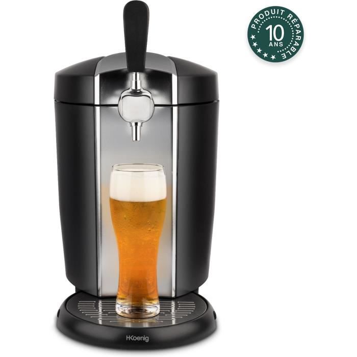 Tireuse a biere HKoeNIG - BW1778 - Capacité 5L - Température réglable 3°C a 6°C - Compatible tous fűts - Inox