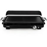 Plancha double zones HKoeNIG GRX330 - 50x25cm - 1800W avec revetement anti-adhÈsif et fonction turbo zone grill