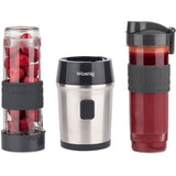 Mini blender - H.KoeNIG - SMOO9 - 300 W - 570 ml - Noir - 2 gourdes incluses - Sans BPA