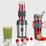 Mini blender - H.KoeNIG - SMOO9 - 300 W - 570 ml - Noir - 2 gourdes incluses - Sans BPA