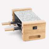 Appareil a raclette HKoeNIG - WOD2 - Jusqu'a 2 personnes - Pierre a cuire - Design Bois - 350W