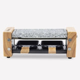 Appareil a raclette HKoeNIG - WOD2 - Jusqu'a 2 personnes - Pierre a cuire - Design Bois - 350W