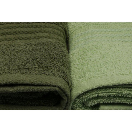Ensemble de 4 serviettes a main - 50 x 90 cm - Vert