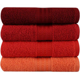 Ensemble de 4 serviettes a main - 50 x 90 cm - Orange