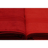 Ensemble de 4 serviettes de bain - 70 x 140 cm - Orange