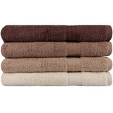 Ensemble de 4 serviettes de bain - 70 x 140 cm - Creme