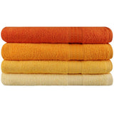Ensemble de 4 serviettes de bain - 70 x 140 cm - Jaune