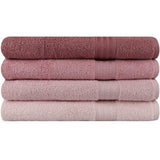 Ensemble de 4 serviettes de bain - 70 x 140 cm - Poudre