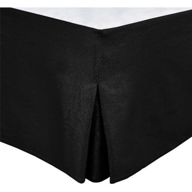 Cache sommier - HOME LINGE PASSION - 180 x 200 cm + 30 cm - Noir