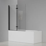 Pare baignoire 2 volets pivotants - HOME GENERATION - Maggy noir - 100 x 140 cm