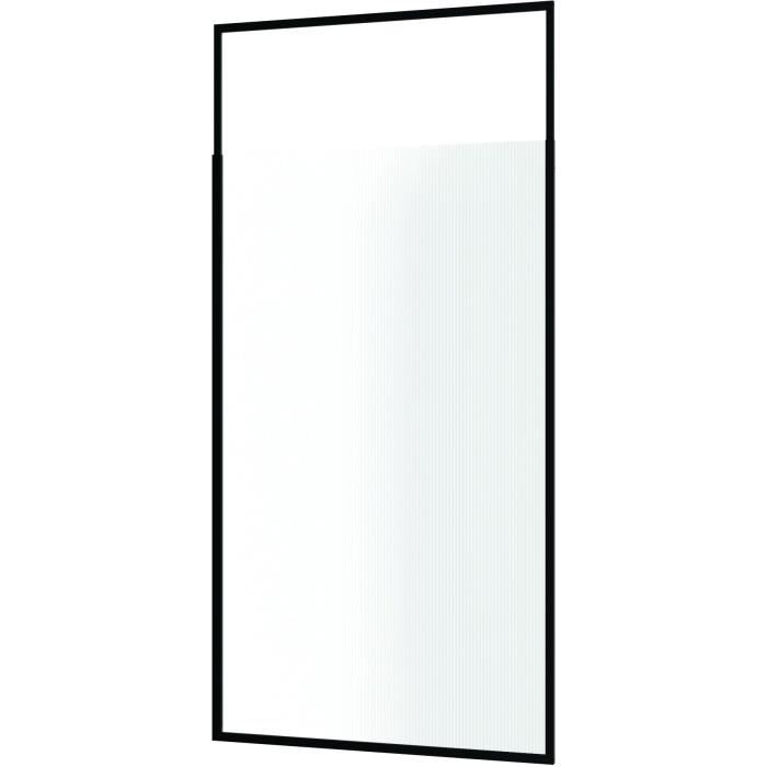 Paroi fixe - HOME GENERATION - Only noir rainure - 120 x 210-265 cm