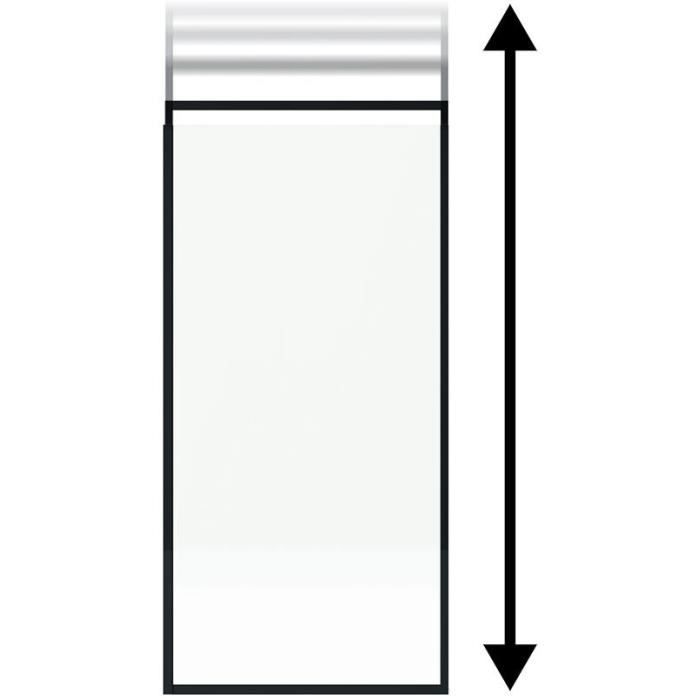 Paroi fixe - HOME GENERATION - Only noir rainure - 120 x 210-265 cm