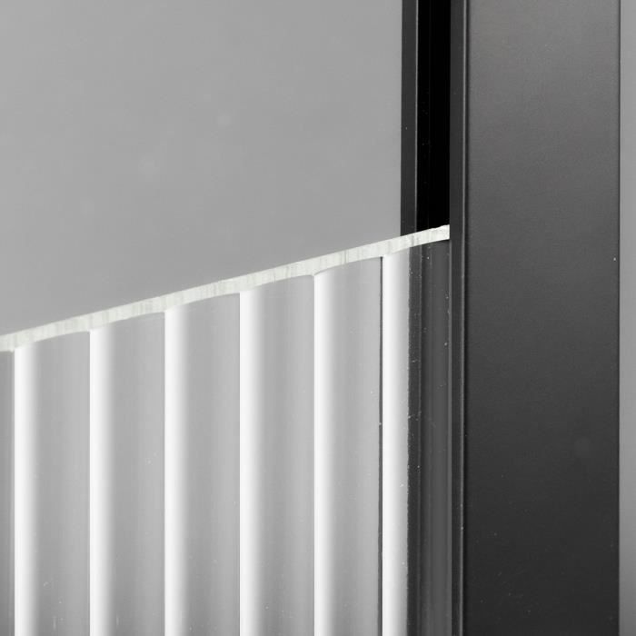 Paroi fixe - HOME GENERATION - Only noir rainure - 120 x 210-265 cm