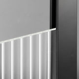 Paroi fixe - HOME GENERATION - Only noir rainure - 120 x 210-265 cm