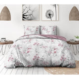 Parure de couette 220x240 cm HOME LINGE PASSION POMPADOUR : Housse de couette + 2 taies d'oreiller - 100% Coton 57 Fils -