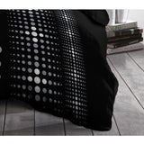 Parure de couette microfibre Steevy - 1 housse de couette 240x260 cm + 2 taies 63x63 cm - Noir - HOME LINGE PASSION