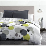 Parure de lit microfibre - HOME LINGE PASSION - BULLES DE REVE - Housse 220 x 240 cm + 2 taies d'oreiller 63 x 63 cm - Gris