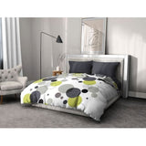 Parure de lit microfibre - HOME LINGE PASSION - BULLES DE REVE - Housse 220 x 240 cm + 2 taies d'oreiller 63 x 63 cm - Gris