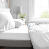 Drap housse - HOME LINGE PASSION - HP71772 - 180 x 200 cm + 30 cm bonnet - Microfibre - 82 g - Blanc