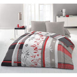 Parure de lit microfibre - HOME LINGE PASSION - SHIZUOKA - Housse 240 x 260 cm + 2 taies d'oreiller 63 x 63 cm - Bleu