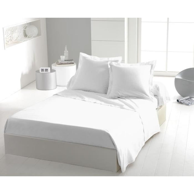 Drap plat - HOME LINGE PASSION - Microfibre 82 g - 180 x 290 cm - Blanc